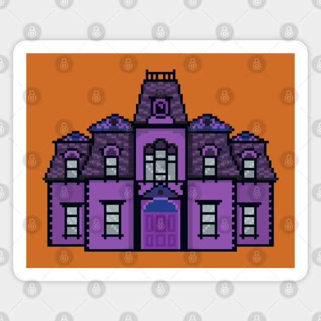 Victorian Gothic mansion Pixel art Magnet by toffany's